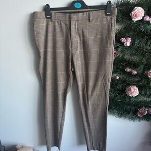 H&M Men's Checkered Tan Pants